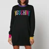 Moschino Women's Rainbow Logo Knit Mini Dress - Fantasy print Black - Image 1