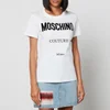 Moschino Women's Couture Logo T Shirt - Fantasy print White - Image 1