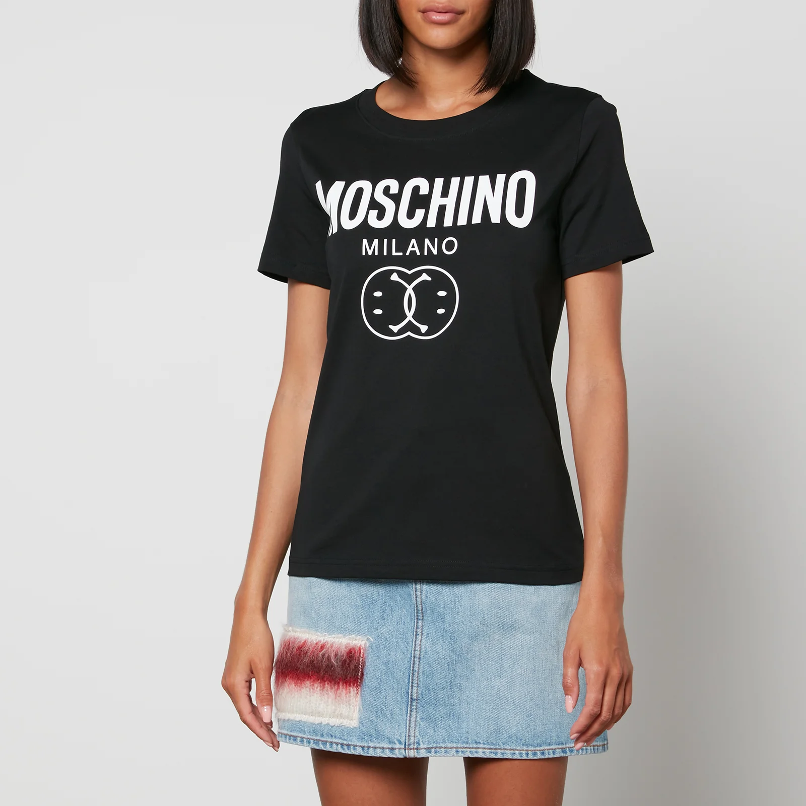 Moschino Women's Smiley Logo T Shirt - Black Image 1