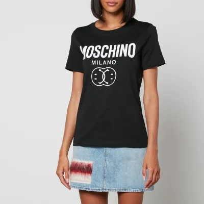 Moschino Women's Smiley Logo T Shirt - Black
