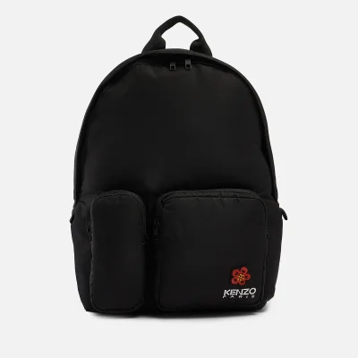 KENZO Logo Embroidered Satin-Twill Backpack