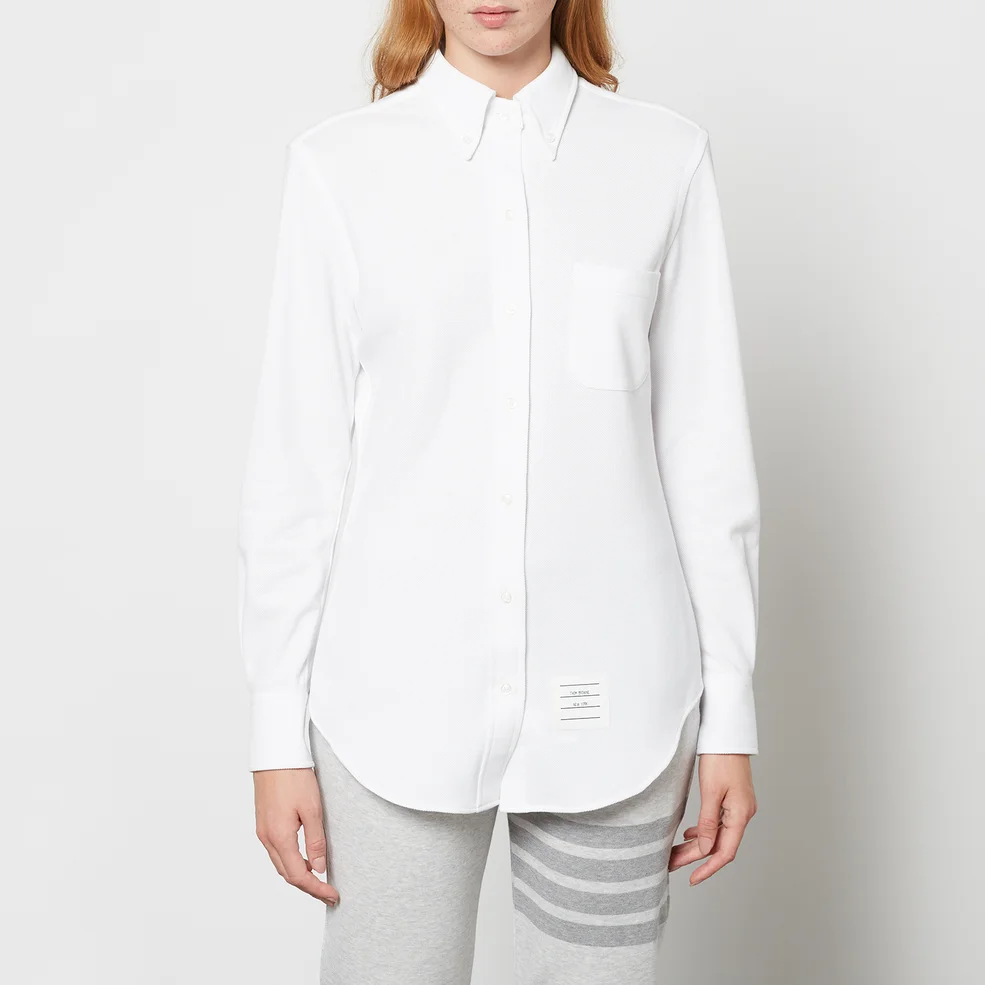 Thom Browne Women's Classic Point Collar Shirt - White Image 1