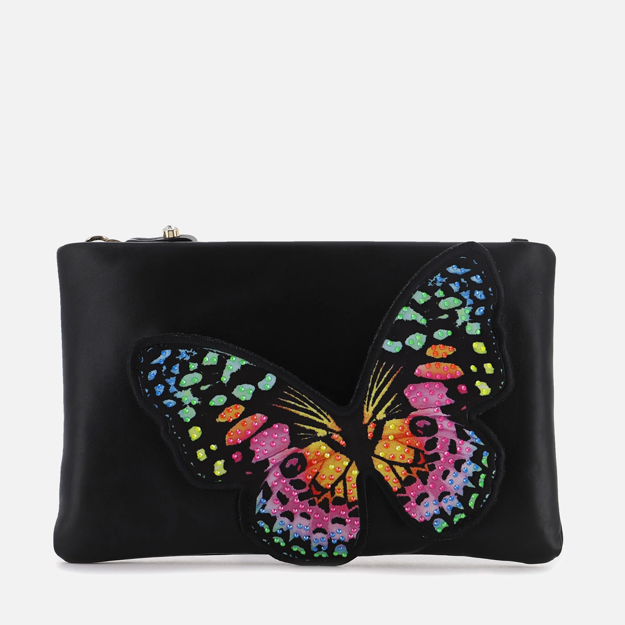 Sophia Webster Flossy Butterfly Leather Clutch Bag Image 1