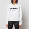 Balmain Women's Flocked Sweatshirt - White/Black - Image 1