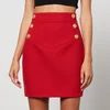 Balmain Button-Embellished Cotton-Piqué Mini Skirt - Image 1