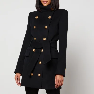 Balmain Belted Wool and Cashmere-Blend Coat
