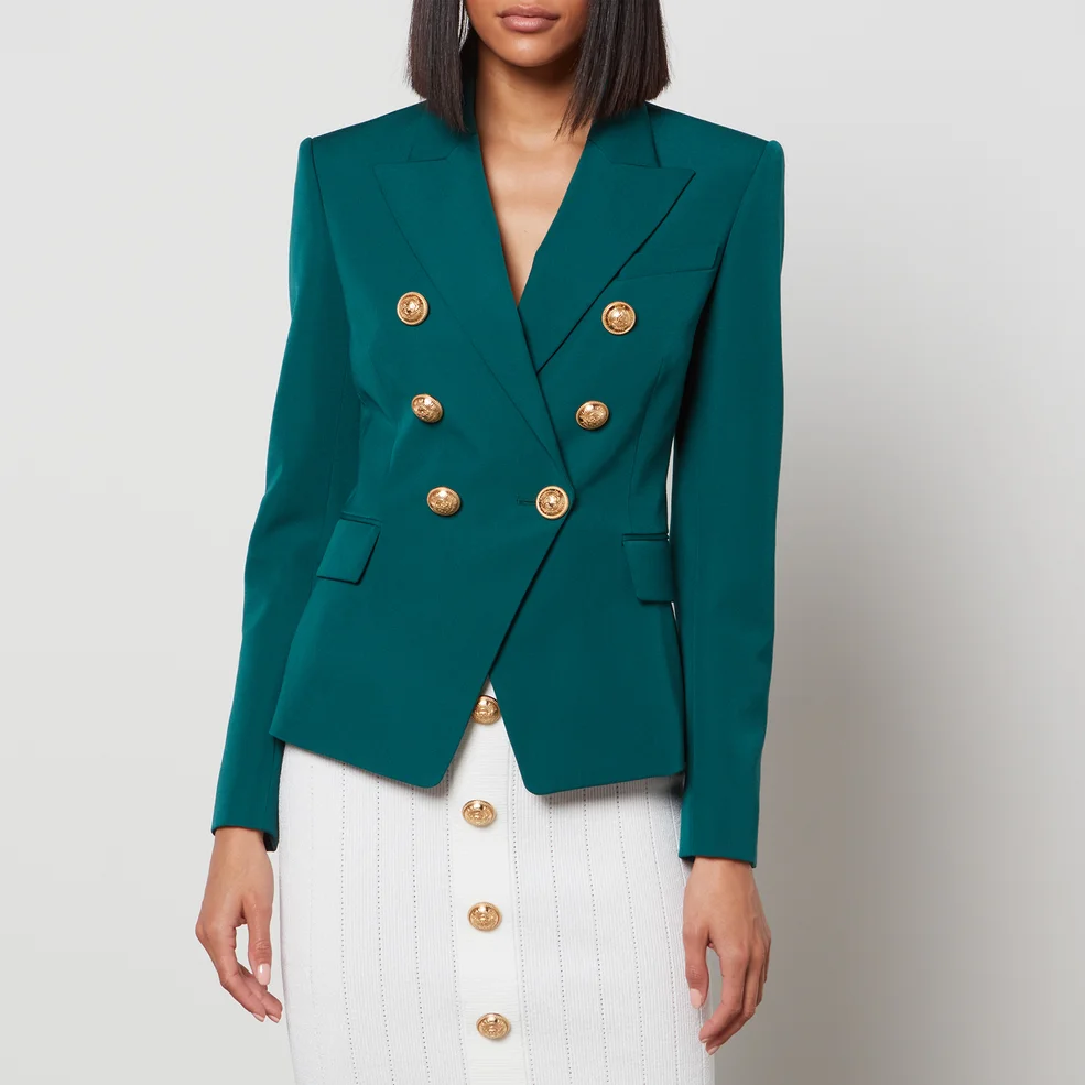 Balmain Women's 6 Buttoned Double Breasted Jacket - Green Image 1