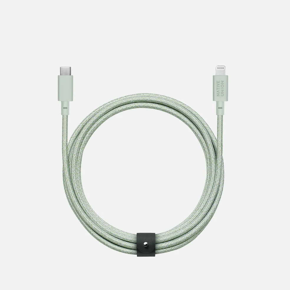 Native Union Charging Belt Cable 3m - USB-C to Lightning - Sage Image 1