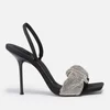 Alexander Wang Women's Julie Crystal Scrunchie Heeled Sandals - Black - Image 1