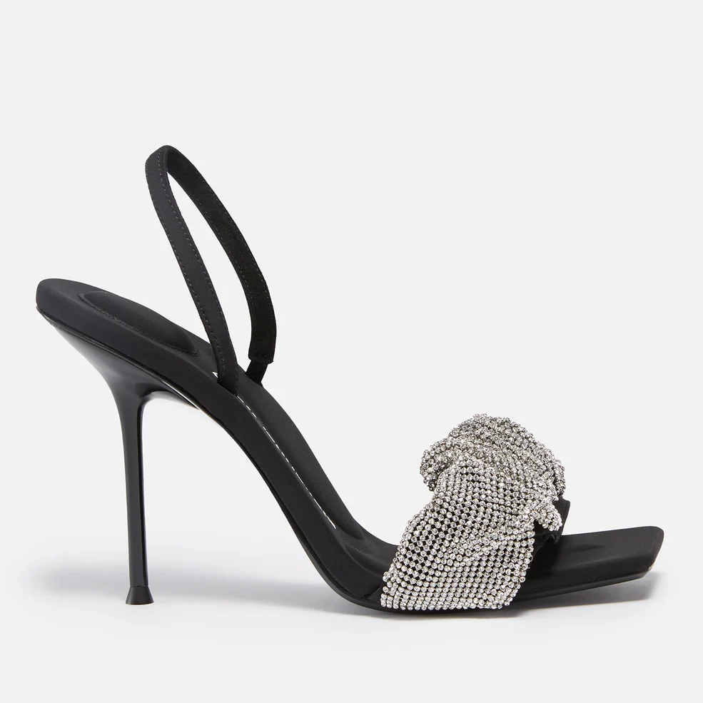 Alexander Wang Women's Julie Crystal Scrunchie Heeled Sandals - Black Image 1