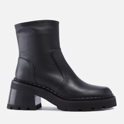 BY FAR Norris Leather Heeled Ankle Boots