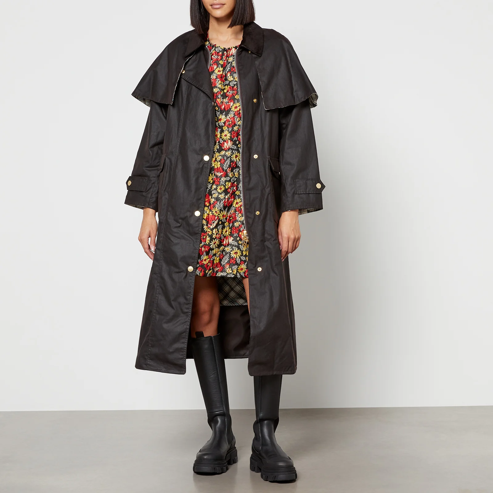 Barbour by ALEXACHUNG Elizabeth Waxed-Cotton Coat Image 1