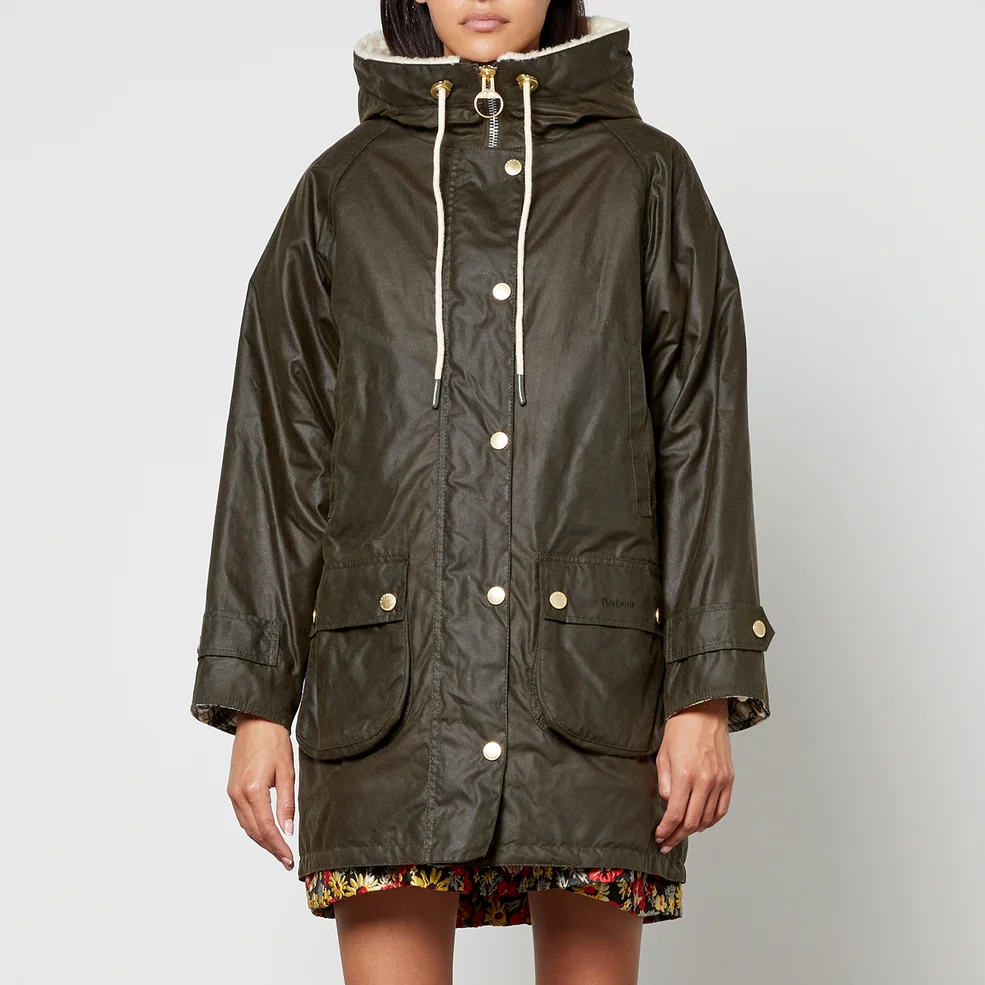 Barbour by ALEXACHUNG Ghillie Waxed Cotton-Twill Coat Image 1