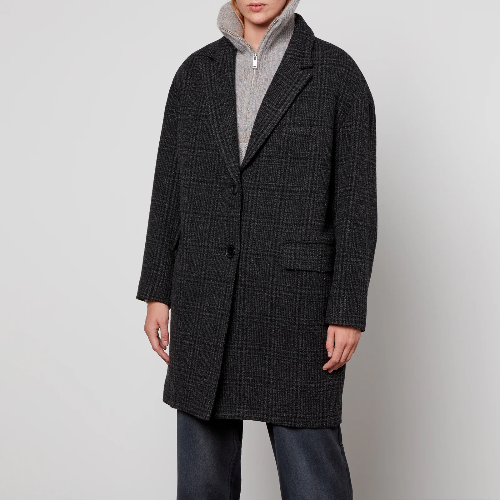 Marant Etoile Limiza Oversized Checked Wool Coat Image 1