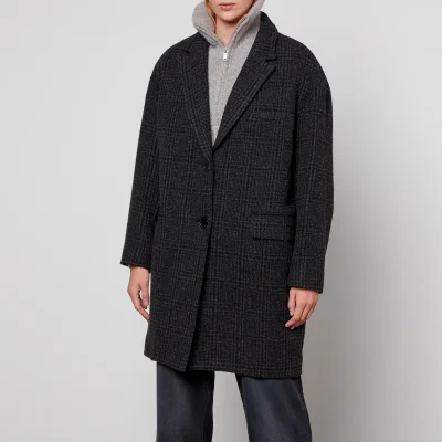 Marant Etoile Limiza Oversized Checked Wool Coat