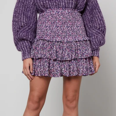 Marant Etoile Naomi Floral-Print Cotton Mini Skirt