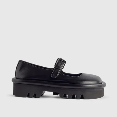 JW Anderson Women’s Bumper Leather Mary Jane Flats
