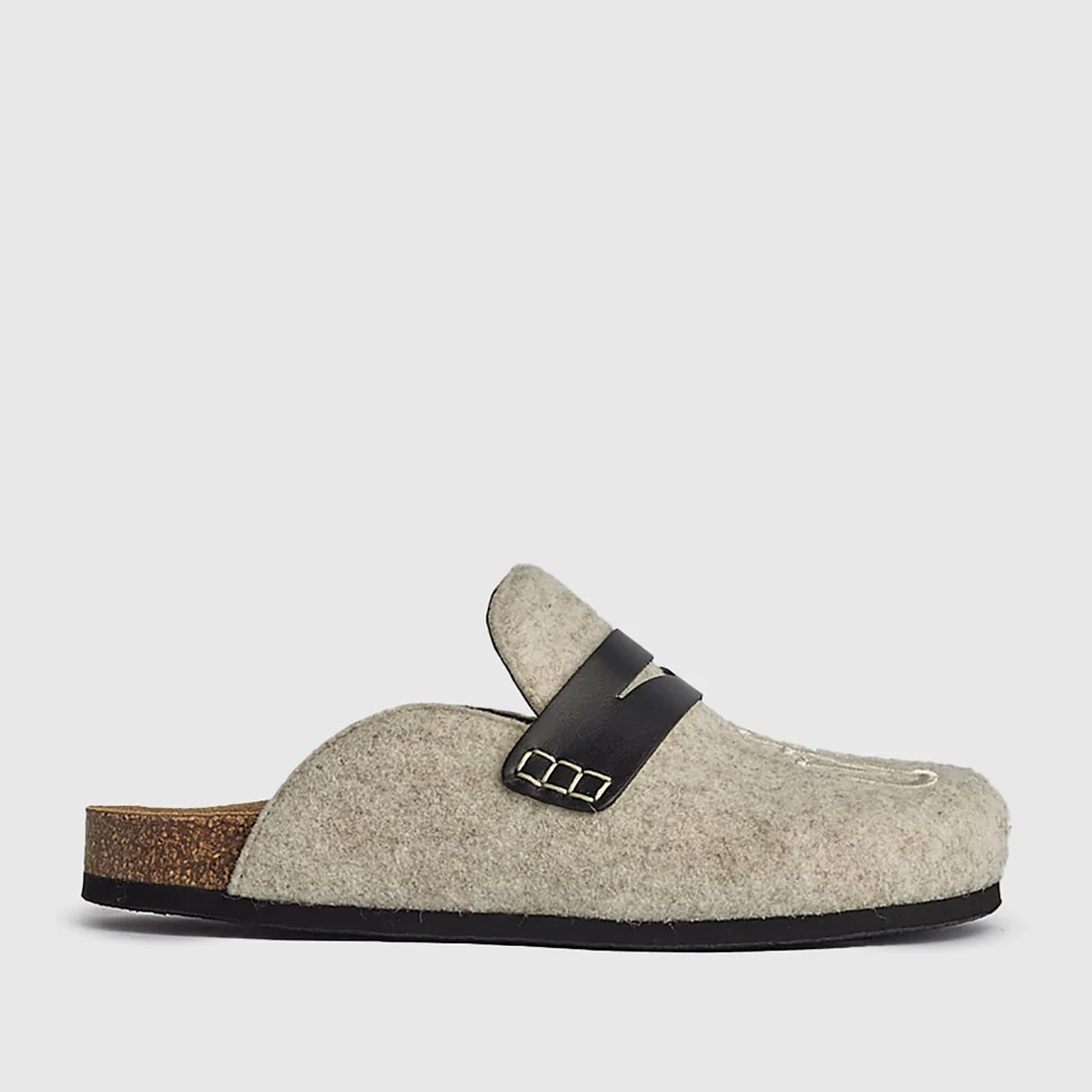 JW Anderson Logo-Embroidered Felt Loafers Image 1