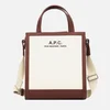 A.P.C. Camille Small Canvas and Leather Tote Bag - Image 1
