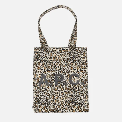 A.P.C. Lou Leopard-Print Cotton Tote Bag