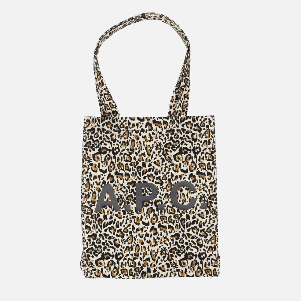 A.P.C. Lou Leopard-Print Cotton Tote Bag Image 1