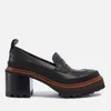 See by Chloé Mahalia Textured-Leather Heeled Loafers - Image 1