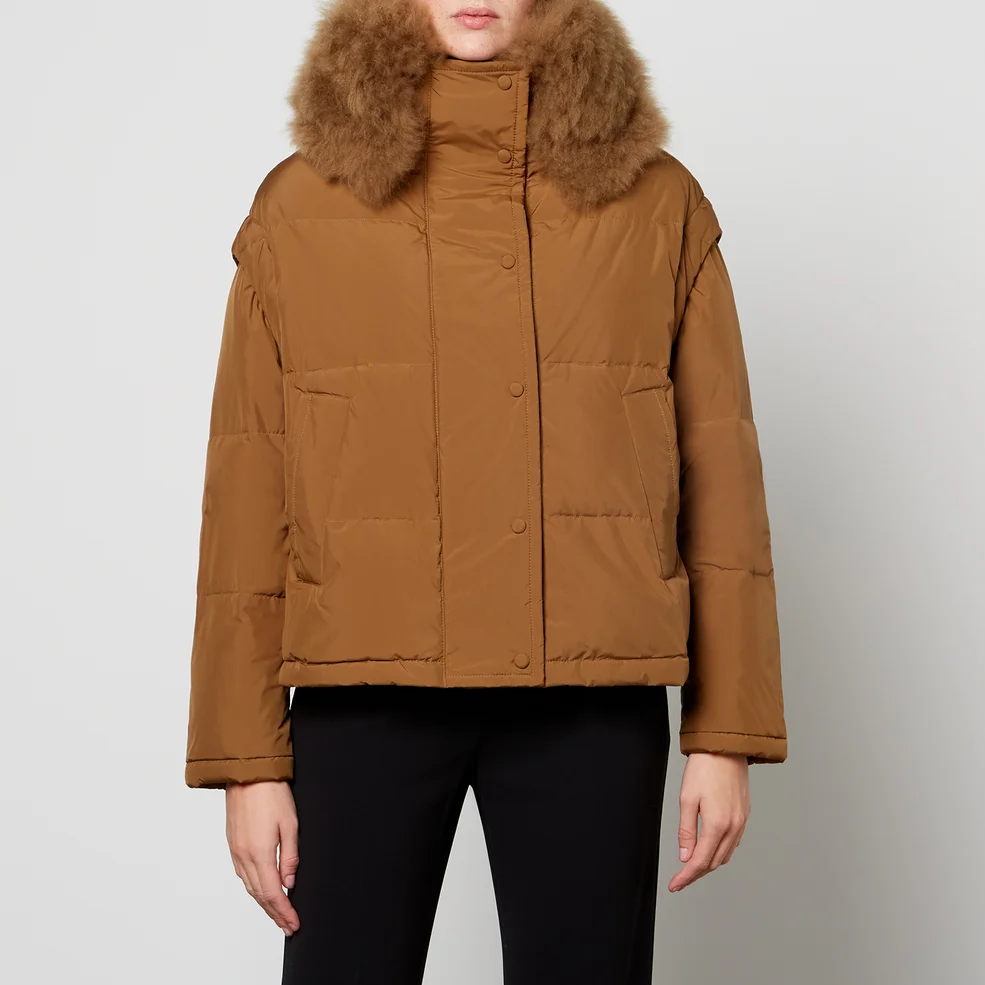 Yves Salomon Shearling-Trimmed Shell Down Jacket Image 1