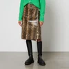 Ganni Snake-Print Faux Leather Wrap Midi Skirt - Image 1