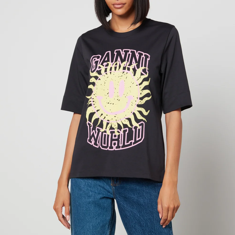 Ganni Organic Cotton-Jersey T-Shirt Image 1