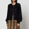 Ganni Cable-Knit Mohair-Blend Cardigan - Image 1
