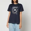 Ganni Smiley Face Organic Cotton-Jersey T-Shirt - Image 1