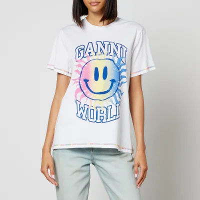 Ganni Logo-Printed Organic Cotton-Jersey T-Shirt