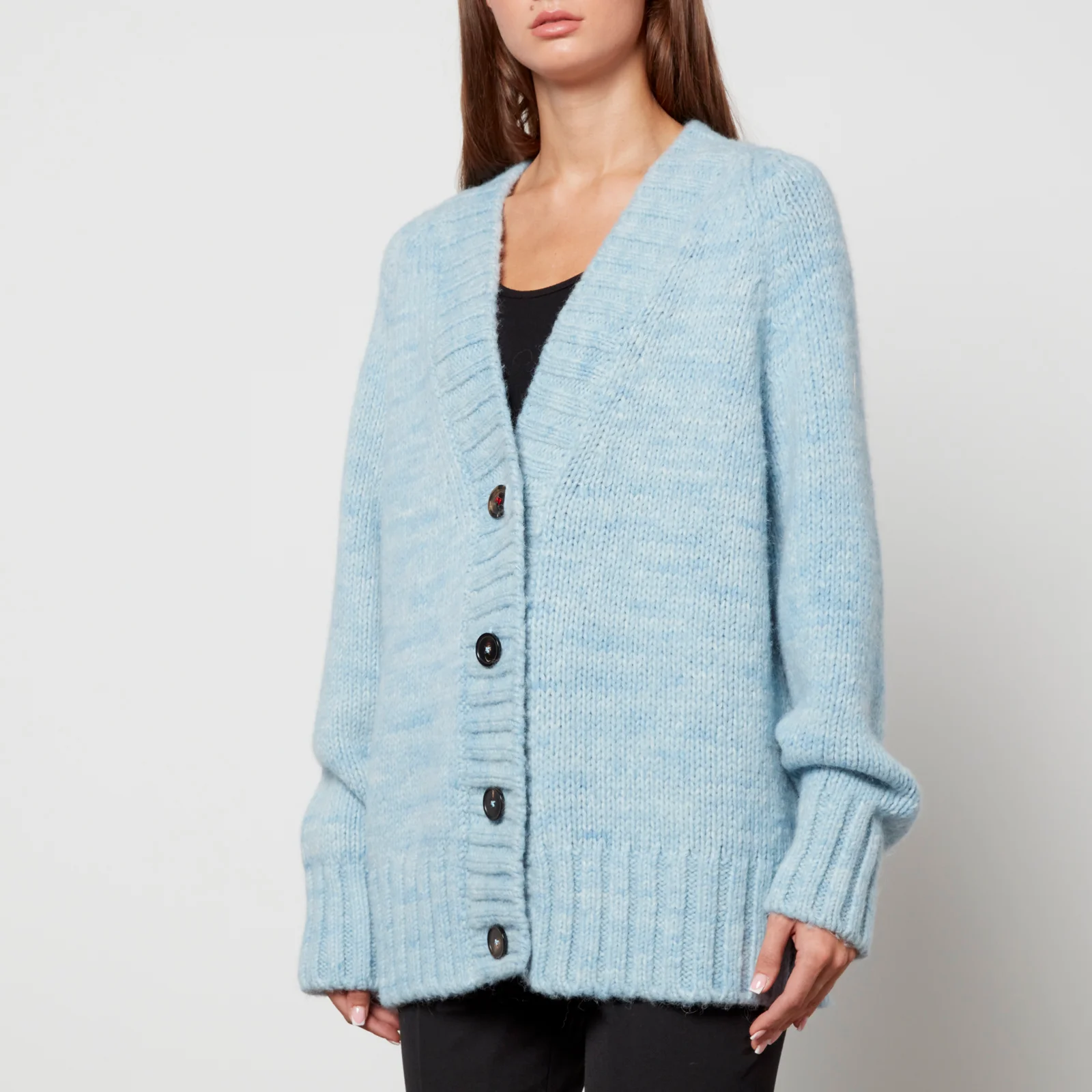 Maison Margiela Alpaca, Cotton and Wool-Blend Knit Cardigan - S Image 1