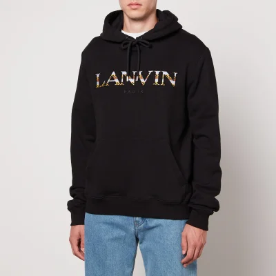 Lanvin Curb Embroidered Logo Cotton Hoodie