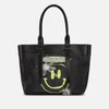 Ganni Printed Recycled Leather-Trimmed Canvas Tote Bag - Image 1