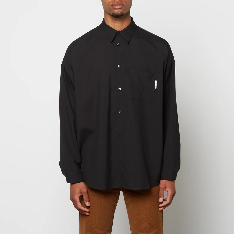 Marni Men's Pocket Tab Shirt - Black Image 1