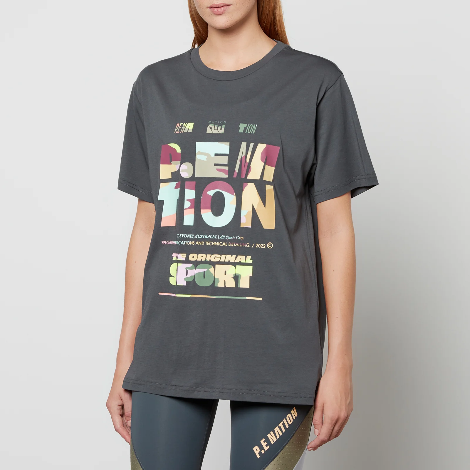P.E Nation Longitude Printed Organic Cotton-Jersey T-Shirt Image 1