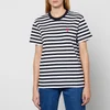 AMI De Cœur Striped Organic Cotton-Jersey T-Shirt - Image 1