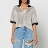 In the Mood for Love Williams Sequined Mesh Cropped Top - Image 1