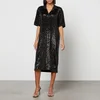 In the Mood for Love Sequined Mesh Midi Dress - Image 1