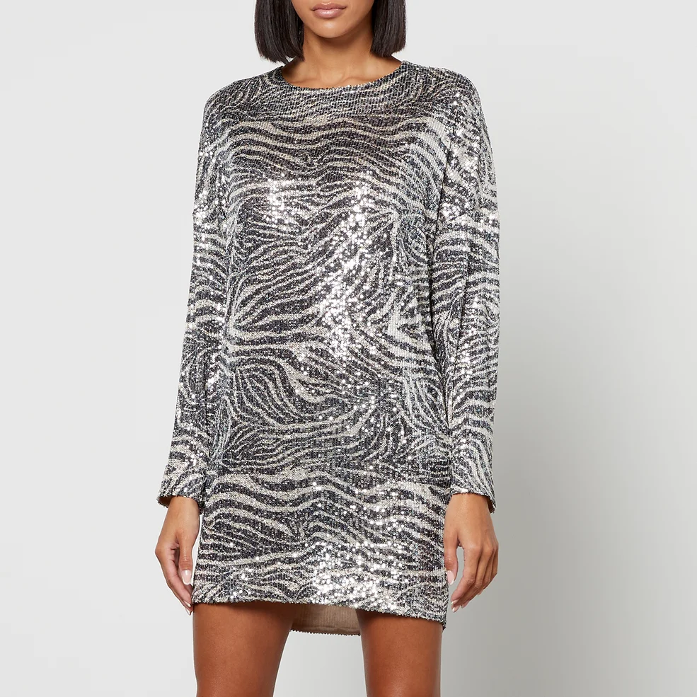 In the Mood for Love Alexandra Sequined Mesh Mini Dress Image 1