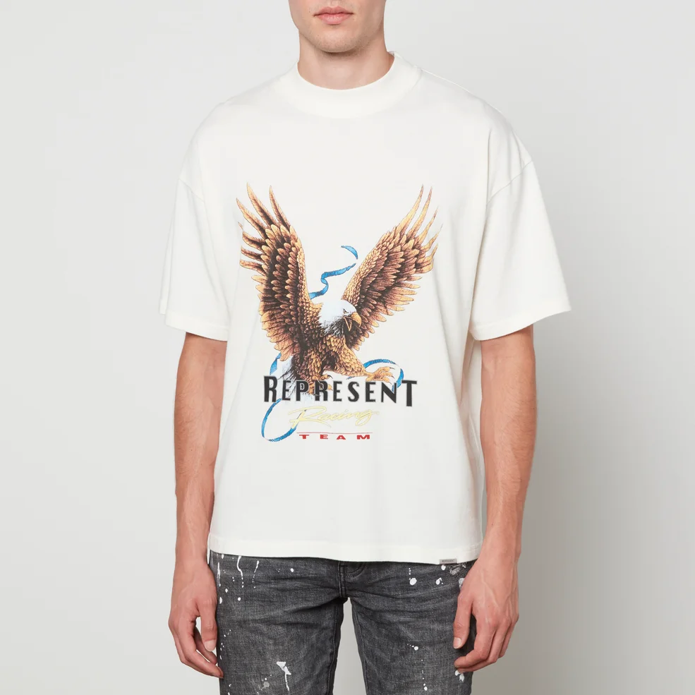 Represent Racing Team Eagle Printed Cotton-Jersey T-Shirt Image 1