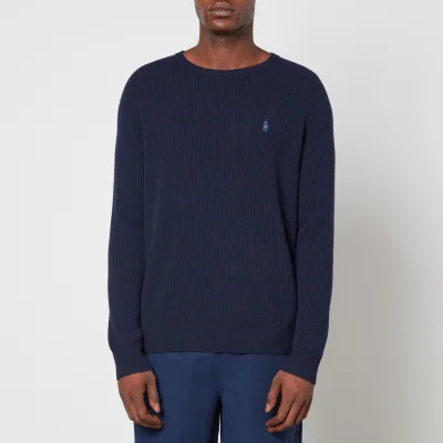 Polo Ralph Lauren Logo-Embroidered Ribbed Wool Jumper