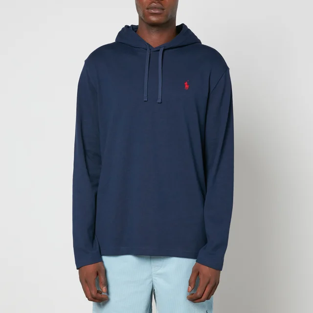 Polo Ralph Lauren Logo-Embroidered Cotton-Jersey Hooded Top