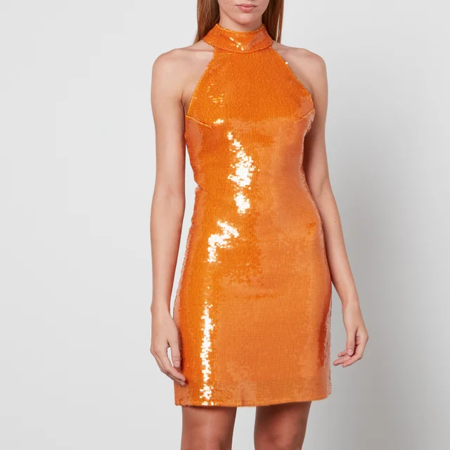 De La Vali Women's Fuego Dress - Orange Sequin