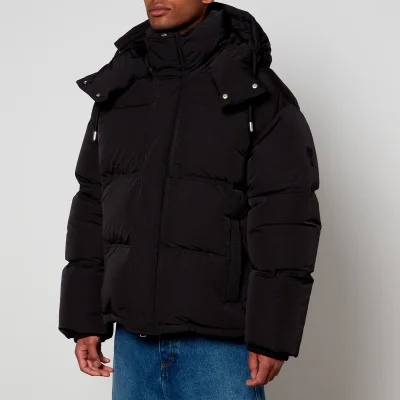 AMI Quilted Nylon Down Hooded Jacket