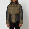 Yves Salomon Leather and Shell Puffer Jacket - 46/S - Image 1
