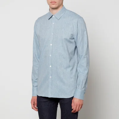 Canali Herringbone Cotton and Lyocell-Blend Shirt