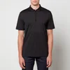 Canali Cotton-Jersey Half-Zip Polo Shirt - Image 1