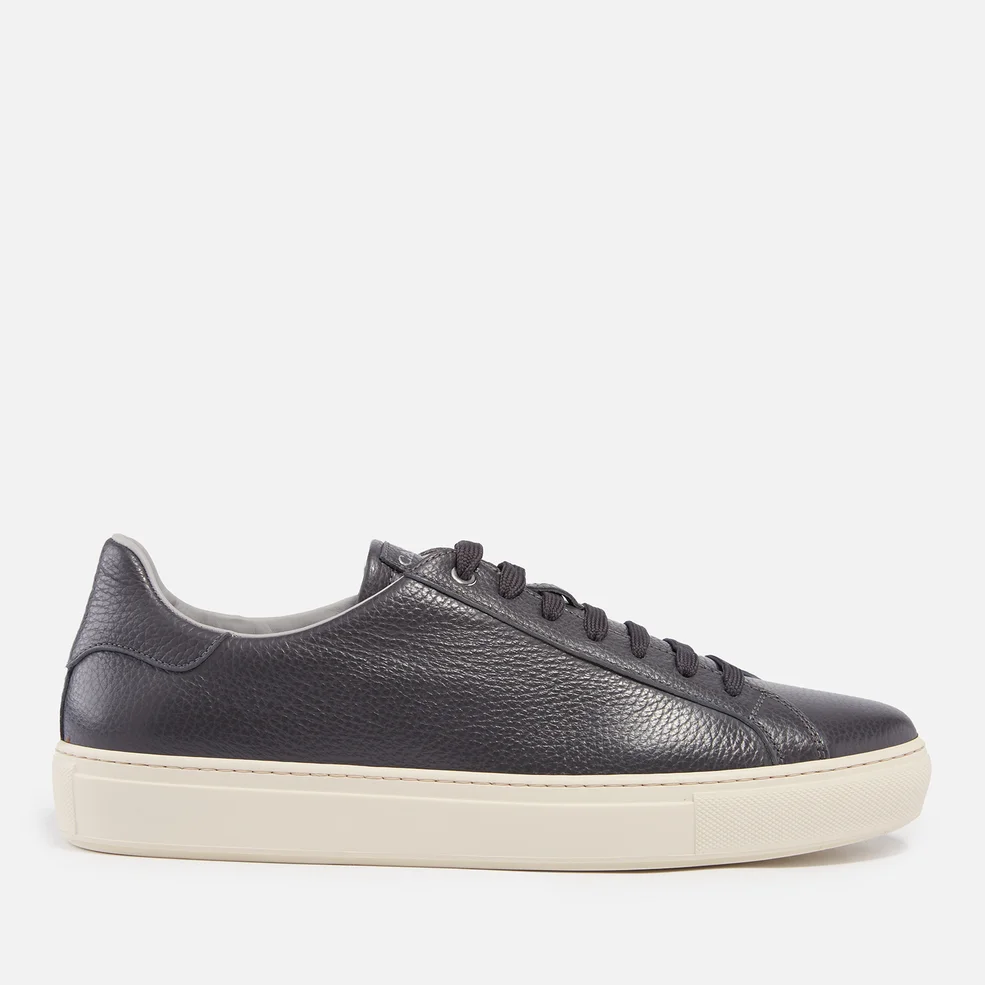Canali Grained Leather Trainers Image 1